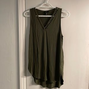Army green tank top